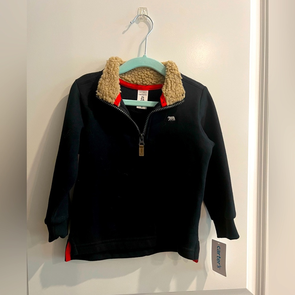 Carters boy toddler 1/2 zip sweater